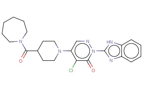 1-[[1-[1-(1H-BENZIMIDAZOL-2-YL)-5-CHLORO-1,6-DIHYDRO-6-OXO-4-PYRIDAZINYL]-4-PIPERIDINYL]CARBONYL]HEX